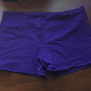 Purple CrossFit/ yoga shorts with pocket